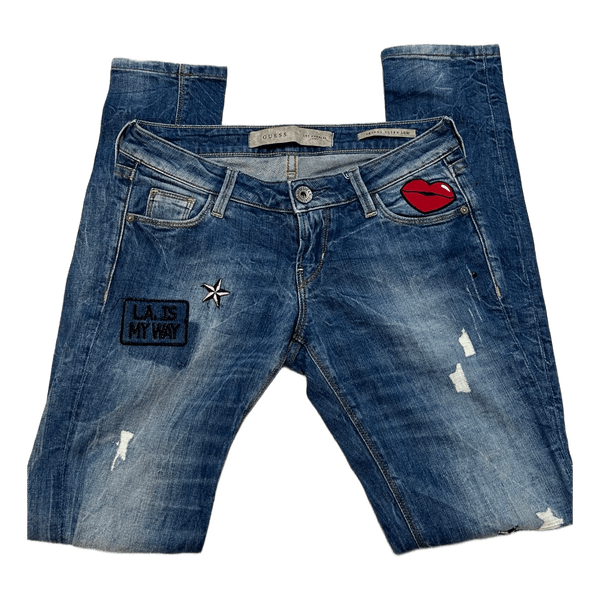 Guess blue skinny jeans