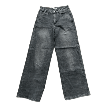 Grey wide leg jeans