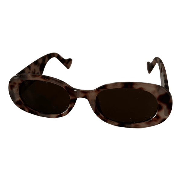 Tortoiseshell oval sunglasses