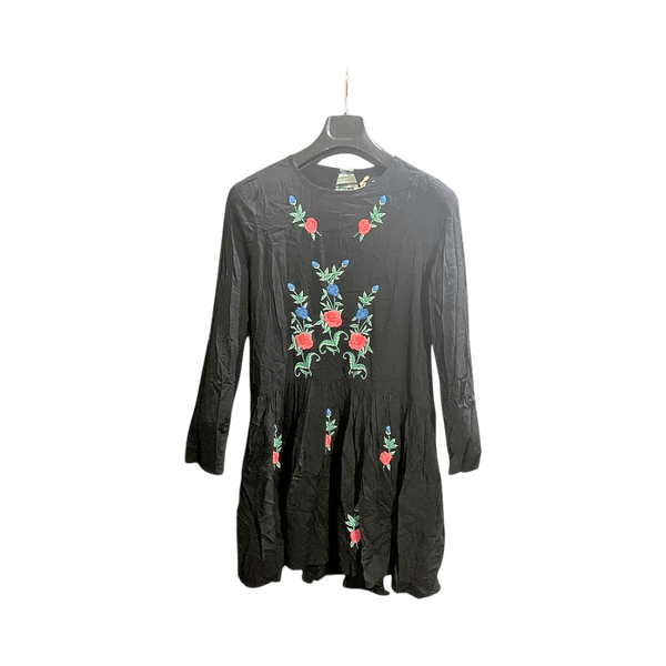 Black Embroidered Dress