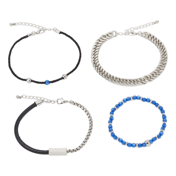 Set of four man bracelets