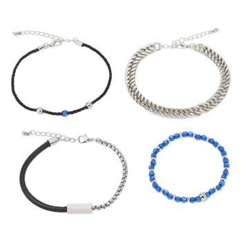 Set of four man bracelets