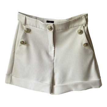 White high waisted shorts