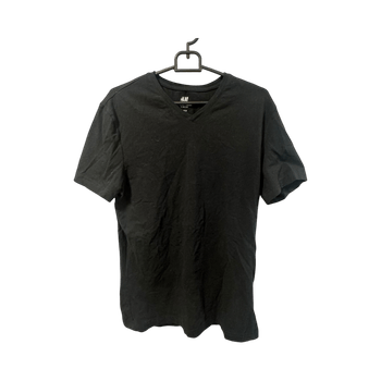 Miesten musta V-aukkoinen T-paita