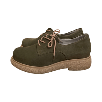 vihreät mokkanahka oxford-kengät