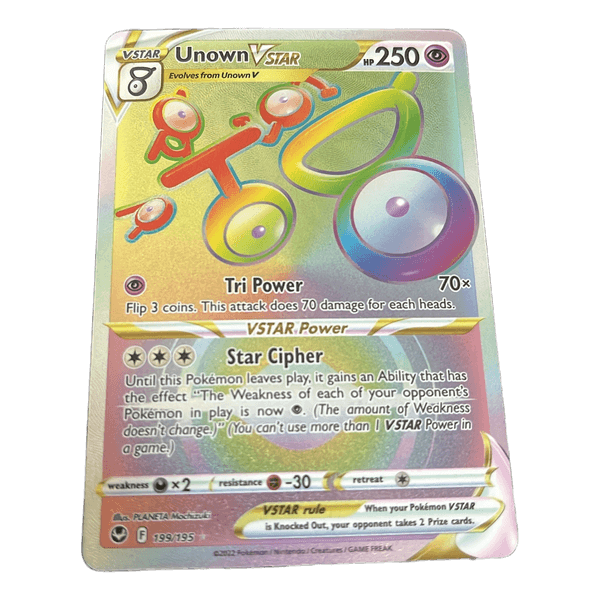 Unown VSTAR pokemonkortti erittäin harvinainen