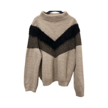 Beige neulepusero