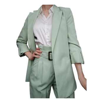Mint green trouser suit