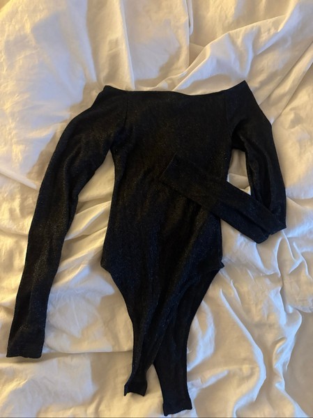 Sort glimmer bodysuit H&M