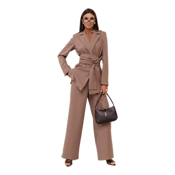 Brown trouser suit