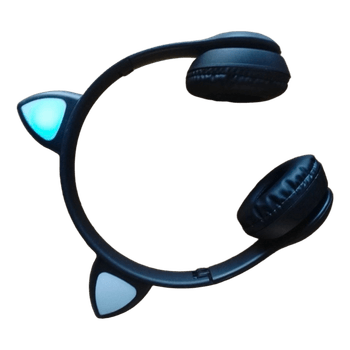 Black cat ear headphones