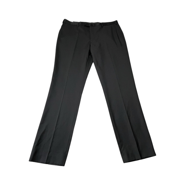 Dressmann Black Wool Blend Trousers 40/34