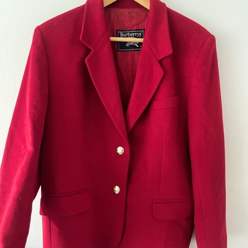 Punainen Burberry villakangastakki / bleiseri L