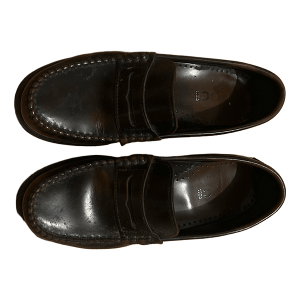 Brun læder loafers