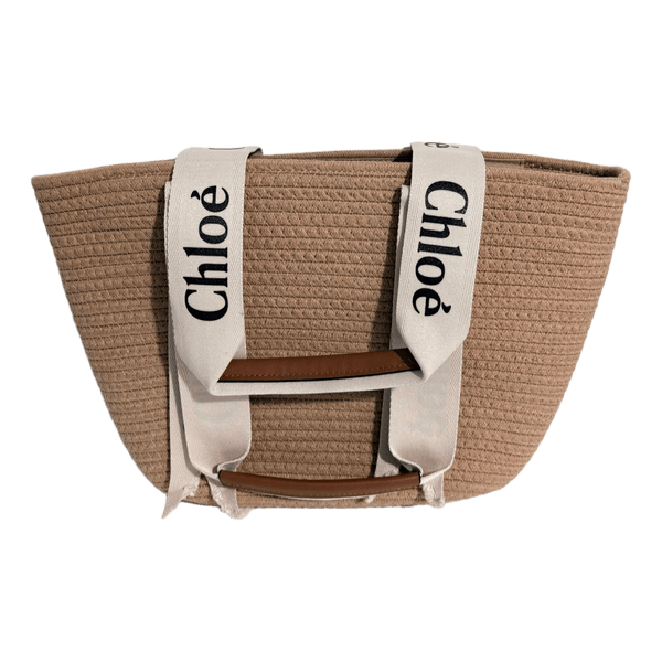 Beigekuvioitu Chloé beach bag