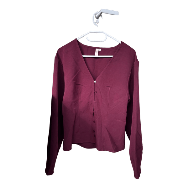 Bordeaux langærmet bluse