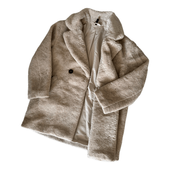 Faux fur, oversized coat