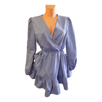 Light blue striped dress