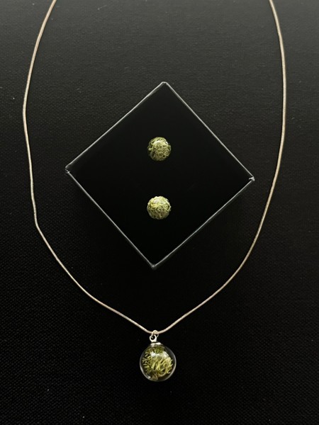 Glass sphere jewelry set