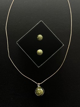 Glass sphere jewelry set