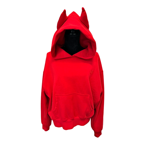 Red devil horn hoodie