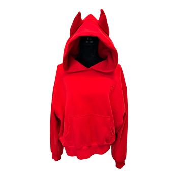 Red devil horn hoodie