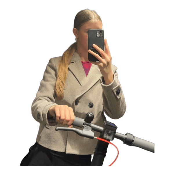 Beige efterårsjakke