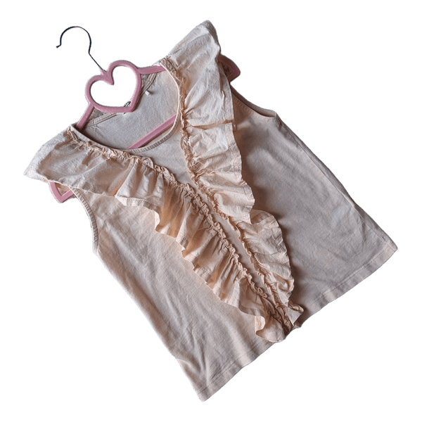 Reserved ruffles top