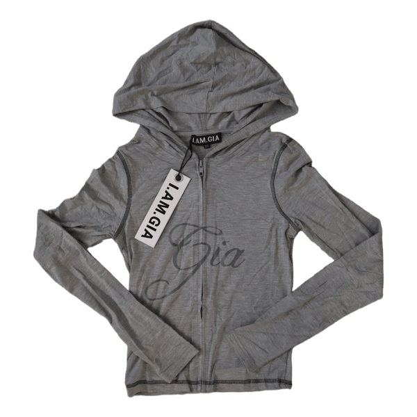 I.AM.GIA Zip-Up Hoodie, Grey, Size XS