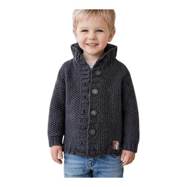 Grey knitted cardigan
