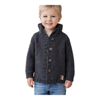 Grey knitted cardigan