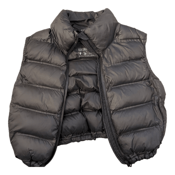 Black puffer vest
