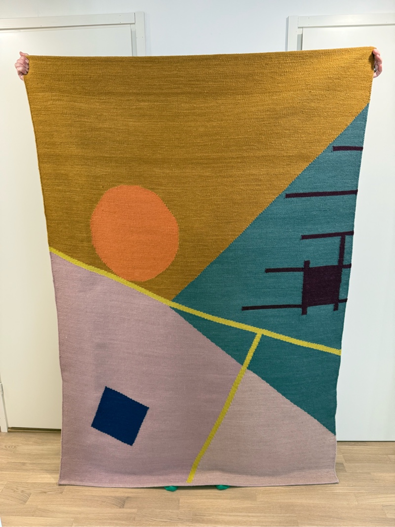 Finarte Zeniitti-villamatto pinkki-ruskea 140 x 200 cm