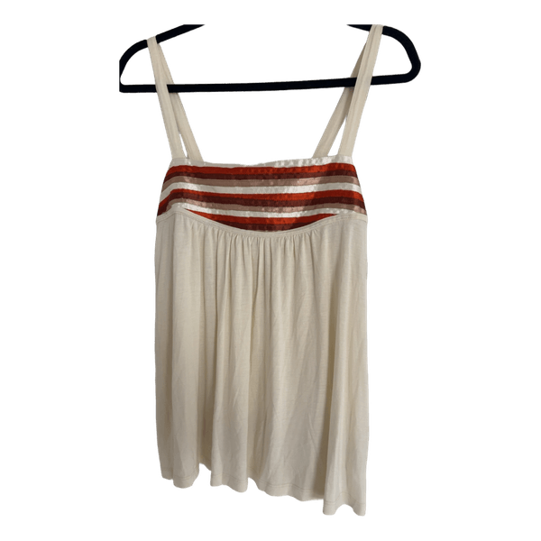 Cream sleeveless top