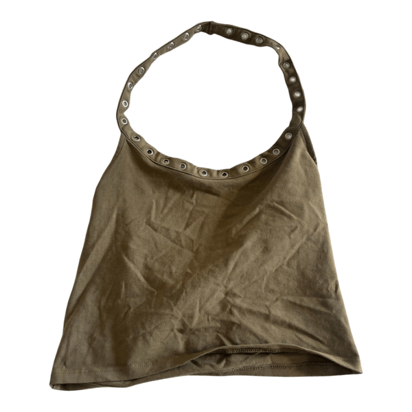 Khakigrøn halterneck top