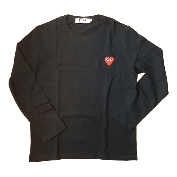 Black cotton long-sleeve t-shirt