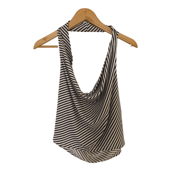 H&M sort og hvidstribet top
