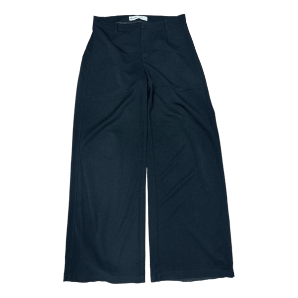 Black wide leg trousers