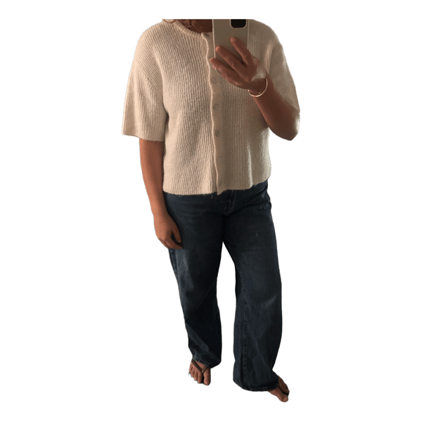 Hvid kortærmet cardigan