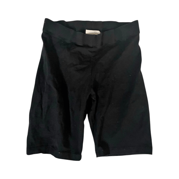 Black cotton biker shorts