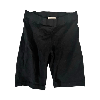 Black cotton biker shorts