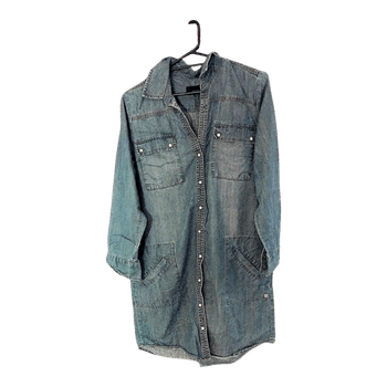 Blå denimskjortekjole