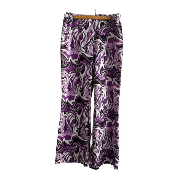 Purple stretch trousers