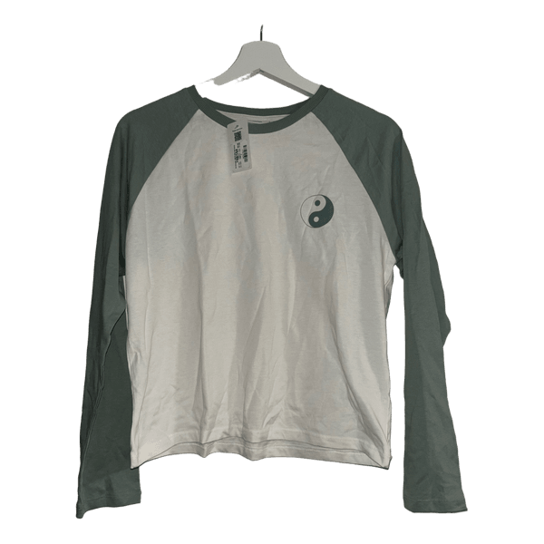 White and green long-sleeve