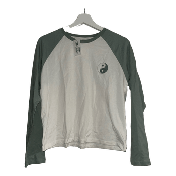 White and green long-sleeve