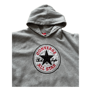 Grey Converse logo hoodie