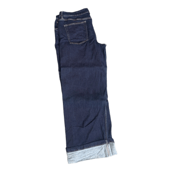 Mørkeblå jeans med opsmøg