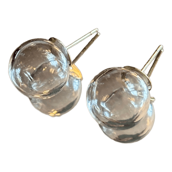 Transparente Glaskugel Ohrstecker