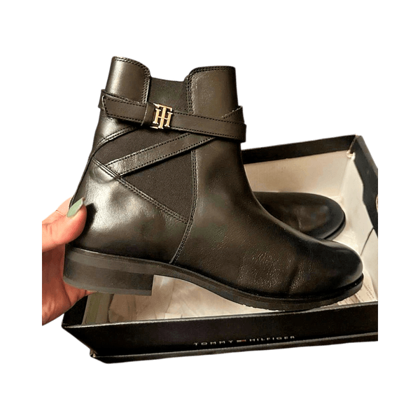 Black ankle boots