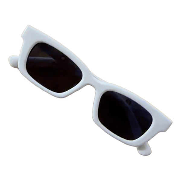 White rectangular sunglasses